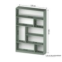 Ver imagem 4 de Estante de Livros 120 cm X 180 cm 4 Prateleiras Seattle Yescasa Verde