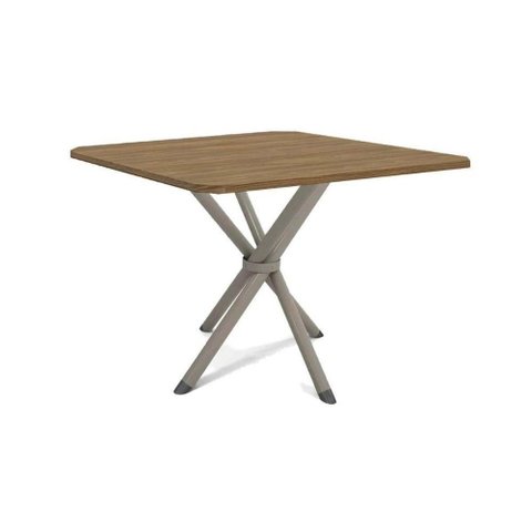 Mesa de Sala Jantar Volga C- Tampo 90cm Niquel-nogueira - Kappesberg