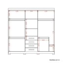 Ver imagem 6 de Guarda Roupa Casal com Espelho 6 Portas 4 Gavetas Virtus Off White/Cinamomo