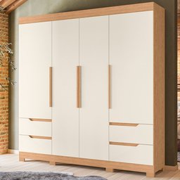 Guarda-roupa Casal 4 Portas 4 Gavetas Doble - 2