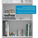 Ver imagem 4 de Conjunto de Armário Multiuso 2 Peças 100% MDF Prisma Espresso Móveis Branco