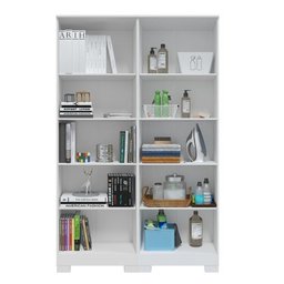 Conjunto de Armário Multiuso 2 Peças 100% Mdf Prisma Espresso Móveis - 4