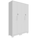 Ver imagem 2 de Conjunto de Armário Multiuso 2 Peças 100% MDF Prisma Espresso Móveis Branco