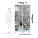 Ver imagem 3 de Conjunto de Armário Multiuso 2 Peças 100% MDF Prisma Espresso Móveis Branco