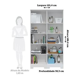 Conjunto de Armário Multiuso 2 Peças 100% Mdf Prisma Espresso Móveis - 3
