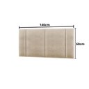 Ver imagem 2 de Cabeceira Cama Box Estofada Casal 1,40 Linho Bege com LED