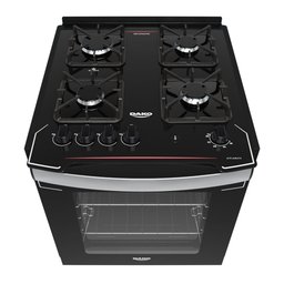 Fogão de Embutir 4 Bocas Preto com Mesa de Vidro Dako Diplomata Grill Bivolt - 2
