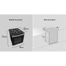 Fogão de Embutir 4 Bocas Preto com Mesa de Vidro Dako Diplomata Grill Bivolt - 5