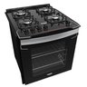 Fogão de Embutir 4 Bocas Preto com Mesa de Vidro Dako Diplomata Grill Bivolt - 1
