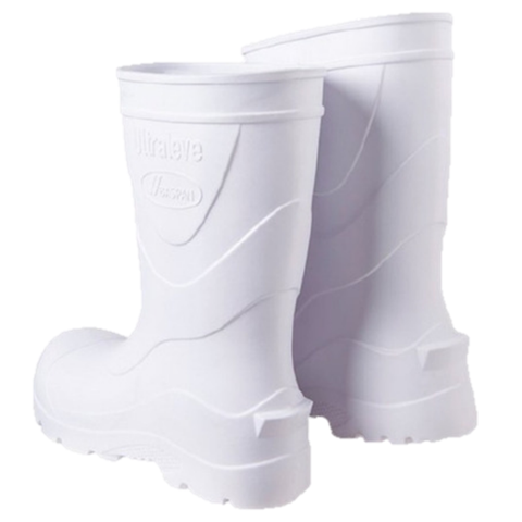 Bota Ultraleve Baspan Eva Branca Cano Médio Maior Conforto.