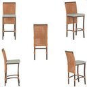 Ver imagem 5 de 6 Banqueta em Alumínio Roma Marrom Corda Náutica Tecido 3