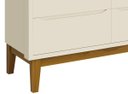 Ver imagem 3 de Cômoda 6 Gavetas Classic New Areia Fosco com Madeira - Reller