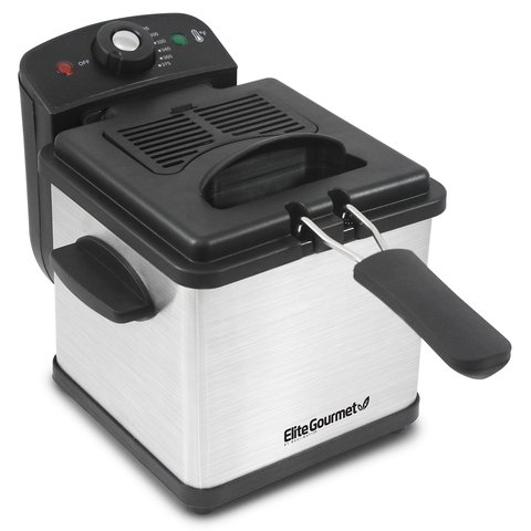 Elite Gourmet Edf-1607 Fritadeira Elétrica 1,5l Inox 800w
