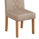 Ver mais imagens de Conjunto Sala de Jantar Mesa Kiara 160cm Tampo de Vidro/MDF com 6 Cadeiras Ayla Marrom/Freijo/Off White/Creme