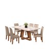 Conjunto Sala de Jantar Mesa Tampo de Vidro com 6 Cadeiras Ayla - 2