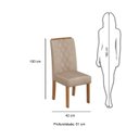 Ver imagem 5 de Conjunto Sala de Jantar Mesa Kiara 160cm Tampo de Vidro/MDF com 6 Cadeiras Ayla