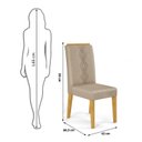 Ver mais imagens de Conjunto Sala de Jantar Mesa 120cm Tampo MDF Pintura Quartzo Kiara com 4 Cadeiras Yasmin