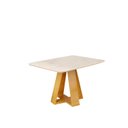 Ver imagem 4 de Conjunto Sala de Jantar Mesa 120cm Tampo MDF Pintura Quartzo Kiara com 4 Cadeiras Yasmin