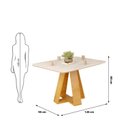 Ver imagem 7 de Conjunto Sala de Jantar Mesa 120cm Tampo MDF Pintura Quartzo Kiara com 4 Cadeiras Yasmin