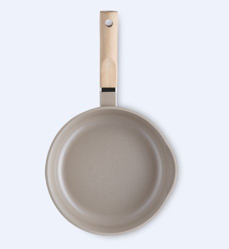 Frigideira Cerâmica Antiaderente Roichen - Indução - 20 cm - Bege Nude - PEQUENA - 2