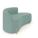 Ver imagem 5 de Sofá 2 Lugares Orgânico 160cm Pé Dourado Morgan Veludo/cotelê Menta D03 - D’Rossi