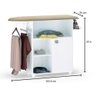 Multiuso Balcão Bernard Tábua de Passar Roupa 1 Porta Branco - 3