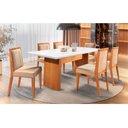 Ver imagem 2 de Mesa de Jantar 4 Lugares Tampo Branco 1,4m - Kolonne