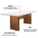 Ver imagem 3 de Mesa de Jantar 4 Lugares Tampo Branco 1,4m - Kolonne