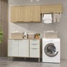 Lavanderia Modulada com 2 Armários Aereos e 1 Balcão com Tampo Glória - 1