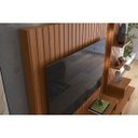 Ver imagem 3 de Estante Home Cross para Tv até 55 Polegadas 4 Portas Prateleiras Luz Led e Rodízio Jequitibá - Lukal