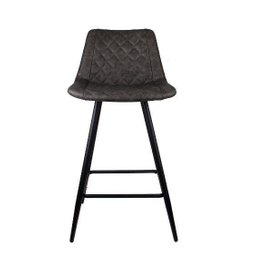 Banqueta Petrópolis Base Metal(preto) C/ 65cm Altura, Ass. Estof. Revest. Pu - 1