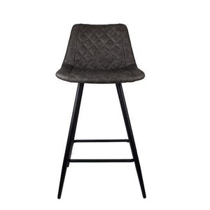 Banqueta Petrópolis Base Metal(preto) C/ 65cm Altura, Ass. Estof. Revest. Pu