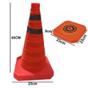 Ver imagem 5 de Cone Retratil Rodovia Kit 30 Uni Guarda Segurança Dobravel Sinalizador Baliza Estrada Estacionamento