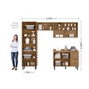 Ver imagem 3 de Lavanderia Modulada com 2 Armários Aereos, 1 Balcão e 1 Armário Multiuso Toscana 100%mdf