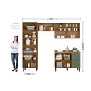 Ver imagem 3 de Lavanderia Modulada com 2 Aéreos, 1 Balcão e 1 Armário Multiuso Toscana 100% Mdf