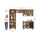 Ver imagem 3 de Lavanderia Modulada com 2 Aéreos, 1 Balcão e 1 Armário Multiuso Toscana 100% Mdf