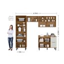Ver imagem 3 de Lavanderia Modulada com 2 Aéreos, 1 Balcão e 1 Armário Multiuso Toscana 100% Mdf