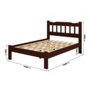 Ver imagem 2 de Cama Casal em Madeira Maciça Perola Reforçada Castanho