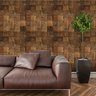 Papel de Parede Adesivo Bloco 3d Madeira Lavável Cozinha 1,5 Metros - 4