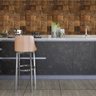 Papel de Parede Adesivo Bloco 3d Madeira Lavável Cozinha 1,5 Metros - 6