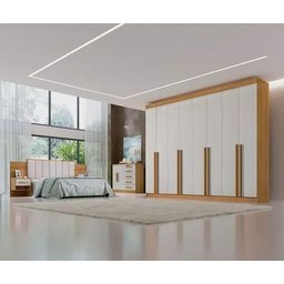 Guarda Roupa Casal 8 Pts Daymond Cinamomo Off White Ddoro - 2