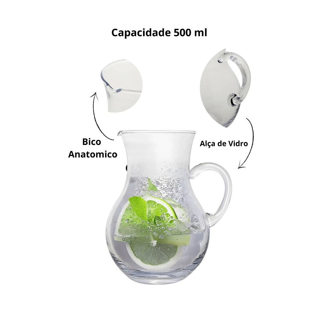 Jarra Toscana Vidro Prime 500ml - Lyor - 5