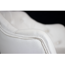 Ver imagem 5 de Cadeira Poltrona Ágata Giratória em Veludo Marfim com Rodinhas e Regulagem de Altura