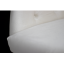 Ver imagem 7 de Cadeira Poltrona Ágata Giratória em Veludo Marfim com Rodinhas e Regulagem de Altura