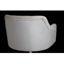 Ver imagem 4 de Cadeira Poltrona Ágata Giratória em Veludo Marfim com Rodinhas e Regulagem de Altura