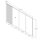 Ver imagem 4 de Painel para TV até 70 Polegadas Ripado 100% MDF 136CMX180CM Linha 2025 Marrom