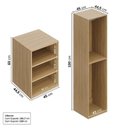 Ver imagem 6 de Guarda-Roupa 2 Módulos 2 Portas e 3 Prateleiras Frame CabeCasa MadeiraOriginals