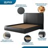 Cama Casal Queen Size Flutuante Star Couro Ecológico Pu - Skybox - 4