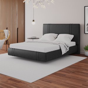 Cama Casal Queen Size Flutuante Star Couro Ecológico Pu - Skybox