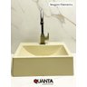 Pia Cuba Sobrepor para Banheiro de Mármore Sintético Preto Roma 41 X 36,5 Quanta Compositos Cuba sob - 6